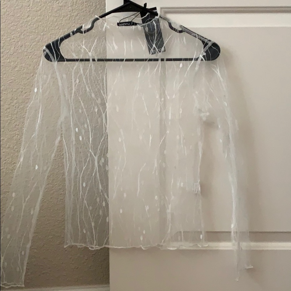 Boohoo sheer top